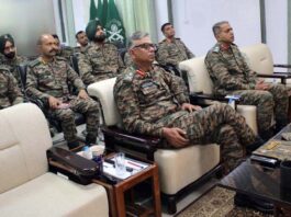 GOC White Knight Corps, Lt Gen PK Mishra, during interaction with field officers in Rajouri sector on Thursday.