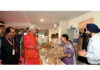 LG inspecting a stall at SKUAST Jammu on Tuesday.
