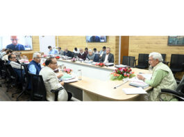Lieutenant Governor Manoj Sinha chairing 2nd University Council meeting of Cluster University of Srinagar on Wednesday.