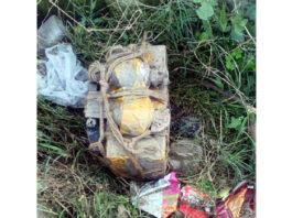 Grenades seized in Sunderbani area of Rajouri on Friday. -Excelsior/Imran