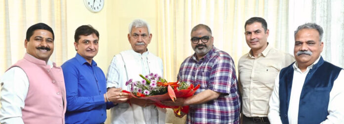 A delegation of Tawi Front Morning Walkers meeting LG on Friday. A delegation of Tawi Front Morning Walkers meeting LG on Friday.