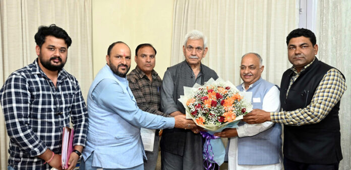 Delegation led by MLA Reasi meeting LG on Saturday. Delegation led by MLA Reasi meeting LG on Saturday.