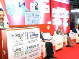 Union Minister Dr Jitendra Singh addressing the "World Hydrogen Energy Summit" at New Delhi on Thursday.