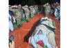 Army soldiers paying respect to Fazal Tahir Choudhary, a hero of operation ‘Sarp Vinash’ at Hill Kaka in Poonch. -Excelsior/Imran