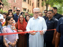 CM Omar Abdullah inaugurating SoA building at GCET Jammu on Monday.
