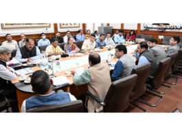 Chief Secretary chairing a meeting on Friday.