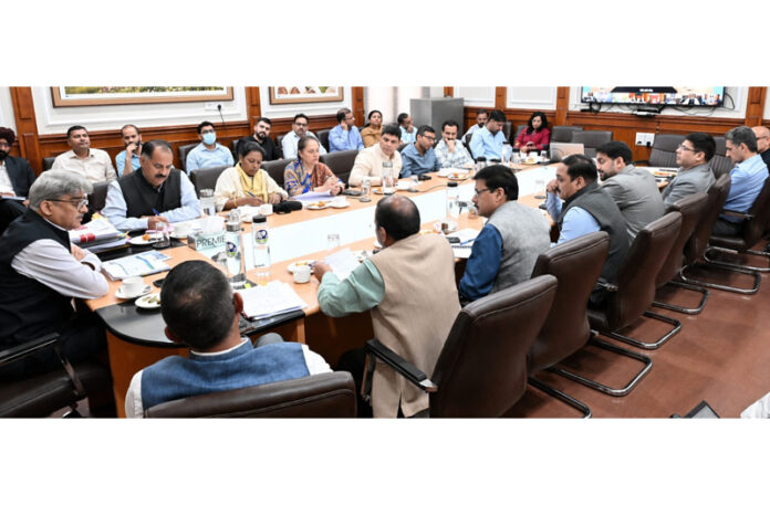 Chief Secretary chairing a meeting on Friday.