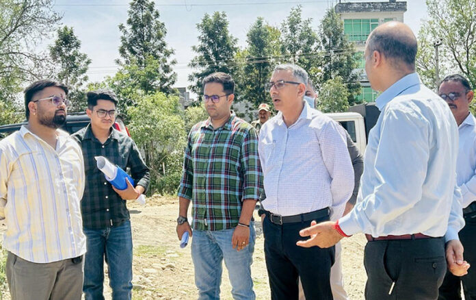 DC Kathua inspecting AMRUT 2.0 works on Thursday.