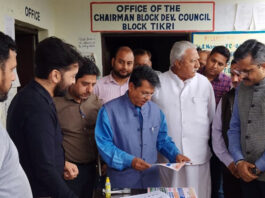 State Election Commissioner reviewing Panchayat Electoral Rolls in Udhampur on Saturday.