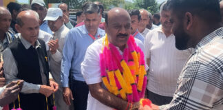 DyCM interacting with people during outreach prog on Saturday.