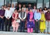 JU Vice-Chancellor, accompanied by the university officers, deans and heads during visit to Udhampur Campus.