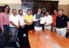 JCCI delegation submitting memorandum to Chief Minister, Omar Abdullah in Jammu on Thursday.