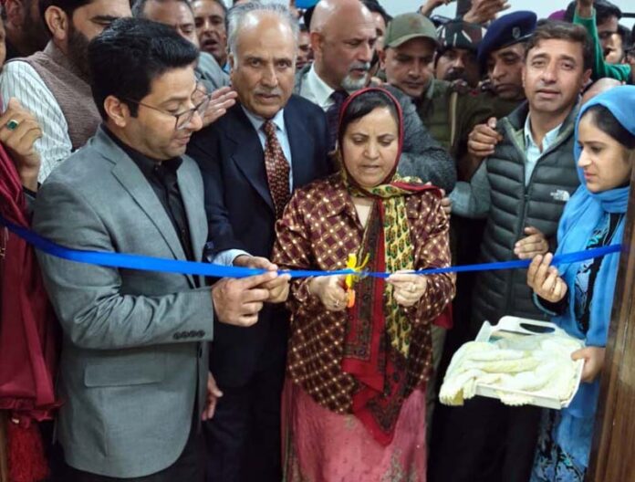 Minister Sakeena Itoo dedicating 1.5 Tesla MRI facility to public at GMC Anantnag on Friday.