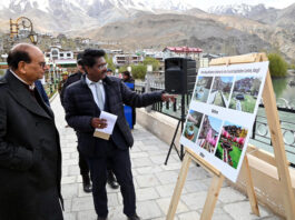 LG V K Saxena during visit to Kargil.