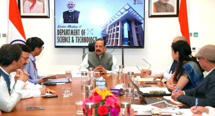 Union Minister Dr Jitendra Singh reviewing the progress of 'National Quantum Mission' at Kartvaya Bhawan, New Delhi on Wednesday.Union Minister Dr Jitendra Singh reviewing the progress of 'National Quantum Mission' at Kartvaya Bhawan, New Delhi on Wednesday. Union Minister Dr Jitendra Singh reviewing the progress of 'National Quantum Mission' at Kartvaya Bhawan, New Delhi on Wednesday.