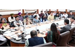 Chief Secretary chairing a meeting on Thursday.