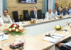Lt Governor Manoj Sinha chairing a meeting on Wednesday.