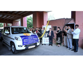Chief Justice flagging off Multi Utility Vehicles on Thursday.