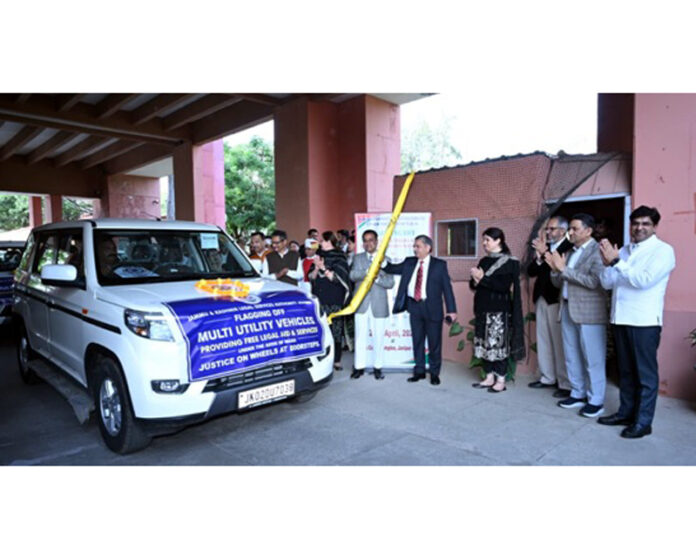 Chief Justice flagging off Multi Utility Vehicles on Thursday.