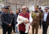 LG Ladakh, Vinai Kumar Saxena during his visit to Pashmina Goat Farm at Upshi.