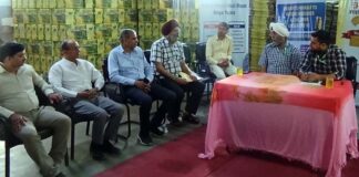 EPFO officers and participants during ‘Nidhi Aapke Nikat 2.0’ programme at the premises of JK Oil Industries, Gangyal, Jammu.