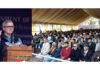 CM Omar Abdullah addressing a gathering in Srinagar on Thursday.