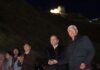 Union Minister Gajendra Singh Shekhawat along with LG Ladakh V K Saxena watching Sound and Light show at Leh Palace.