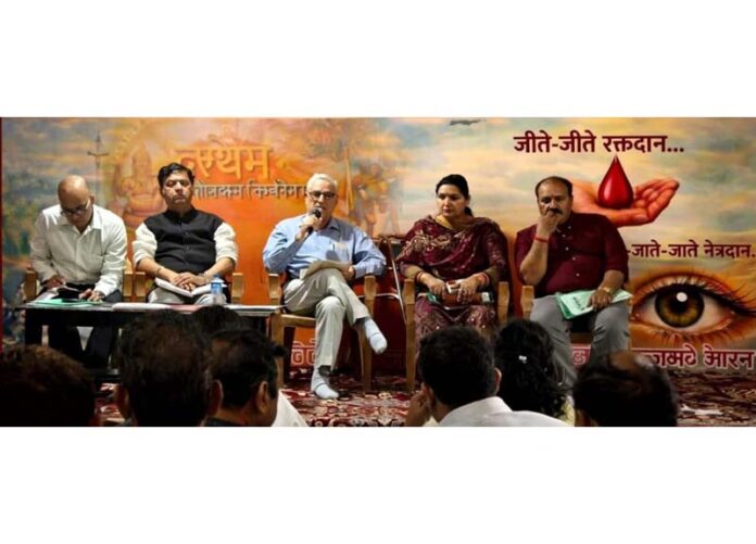 Dignitaries from Saksham J&K during a meeting in Jammu on Friday. Dignitaries from Saksham J&K during a meeting in Jammu on Friday.