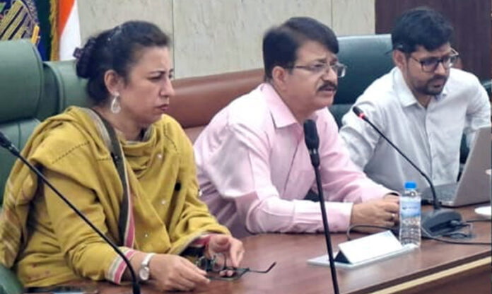 Commissioner STD chairing a meeting on Thursday.