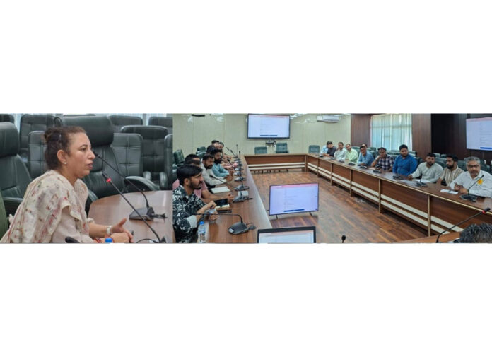 Additional Commissioner Namrita Dogra chairing a workshop at Jammu on Monday. Additional Commissioner Namrita Dogra chairing a workshop at Jammu on Monday.