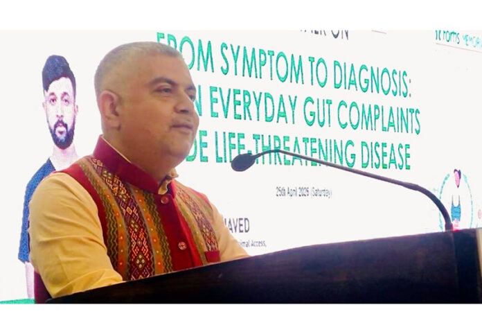 Ami Sharma addressing a function organized by Rotary Club, in Jammu city.