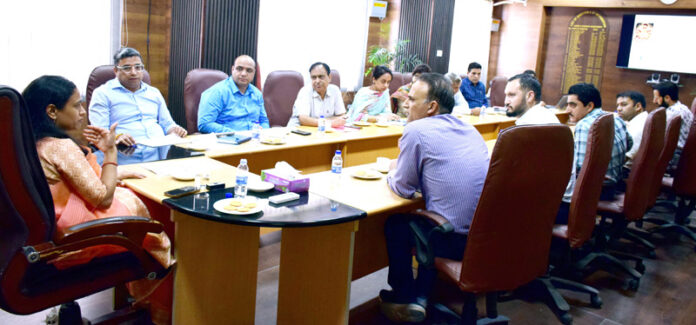 Director DIPR Shreya Singhal chairing a meeting on Wednesday.