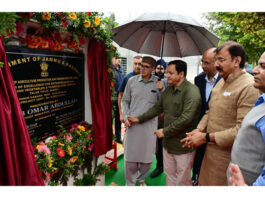 Chief Minister inaugurating Centre of Excellence in Agriculture on Tuesday.