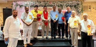 Members of GMPS, prominent members of KP community along with Relief and Rehabilitation Commissioner, Dr Arvind Karwani during a function at Jammu on Monday.