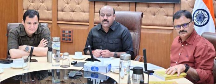 Deputy Chief Minister chairing Sub-Committee meeting at Jammu on Monday.
