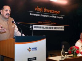 Union Minister Dr Jitendra Singh  delivering keynote address at a workshop of MPs, MLAs on “Small Modular Reactors” at India Habitat Centre, New Delhi, on Monday. Also seen is National General Secretary BJP, Tarun Chugh.