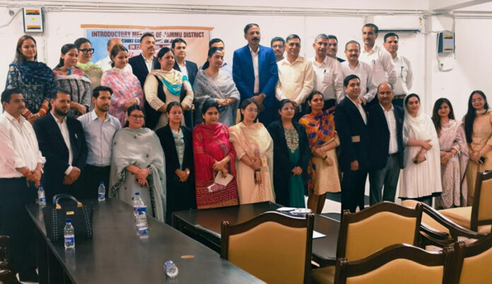 Sunita Kargotra, Director Prosecution, posing along with others during a function in Jammu.