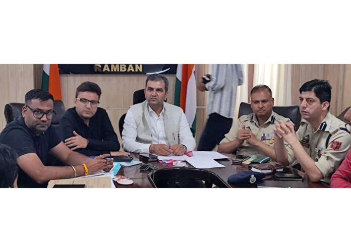 DC Ramban chairing DRSC meeting on Saturday.