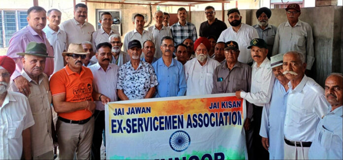 Members of Ex-Servicemen Welfare Association meeting at Akhnoor.
