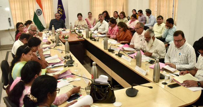 Vice Chancellor of Cluster University of Jammu chairing Academic Council meeting on Thursday.