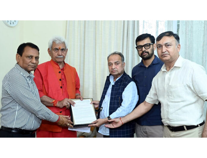 A delegation meeting LG on Tuesday.