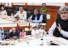 Chief Secretary chairing a meeting at Jammu on Thursday.