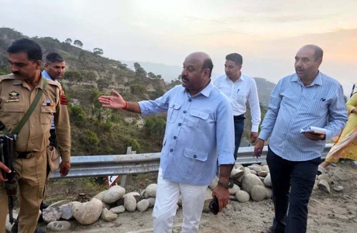 DyCM during visit to Ramnagar accident site on Thursday.