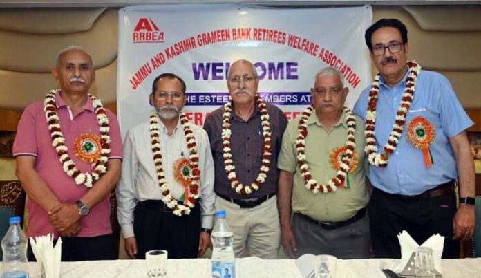 Newly elected office bearers of Grameen Bank Retirees Welfare Association.