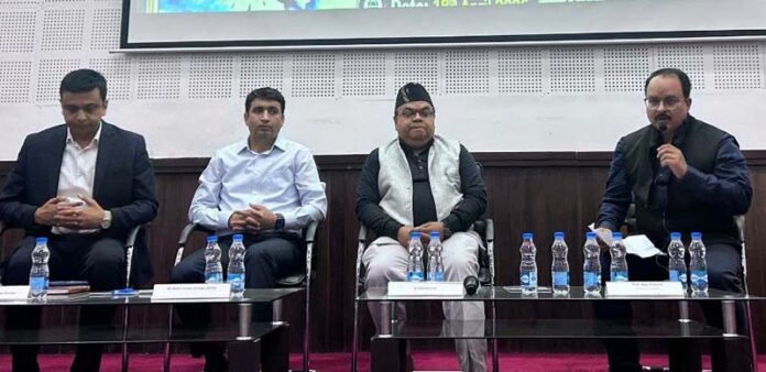 Suresh Sharma, former District and Sessions Judge sharing the dais along with others in Jammu.