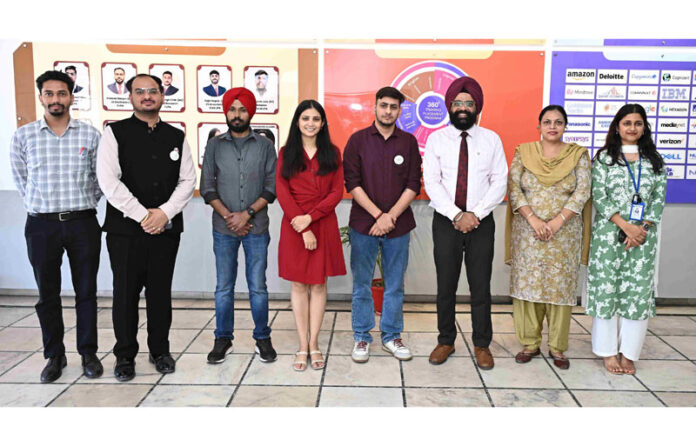 Dr Rajdeep Singh, Campus Director, CGC Landran posing along with others during a function on Tuesday.