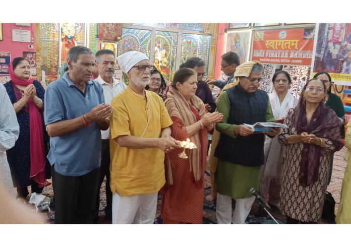 Devotees during the celebration of birth anniversary of Manglishwar Bairav at Geeta Bhawan, Muthi on Tuesday.