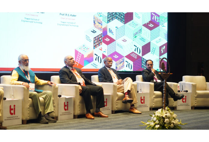 Gautam Thapar, Managing Trustee, TIET along with others during a function on Monday.