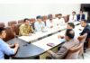 DC Jammu chairing a meeting on Thursday.