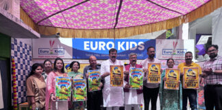 MLA Arvind Gupta along with others, launching Dogri poetry in Jammu on Friday.